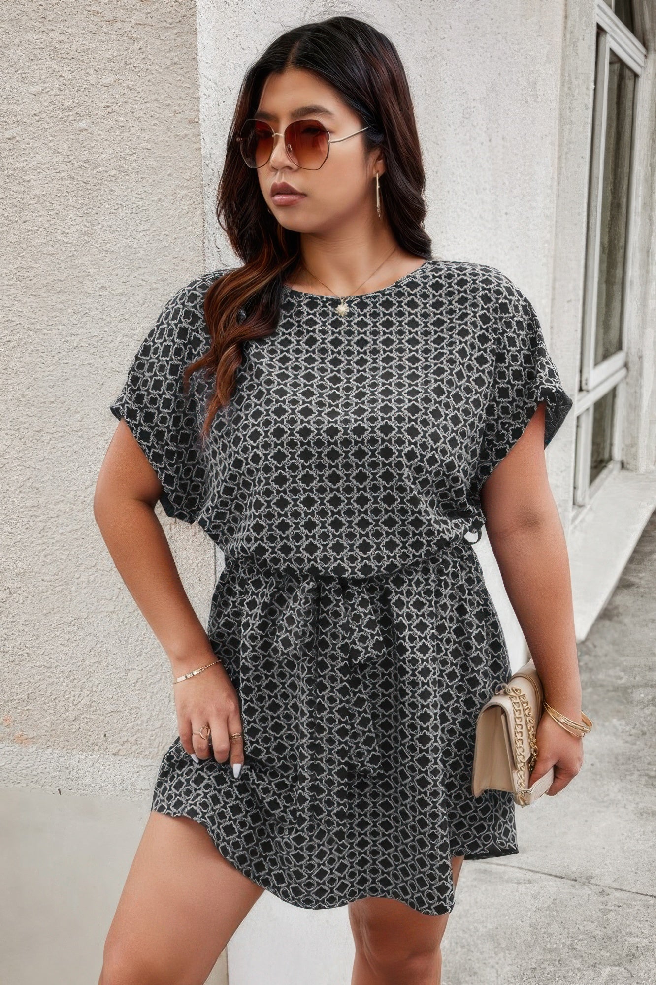 Lifestyle image of product styled for a chic daytime look