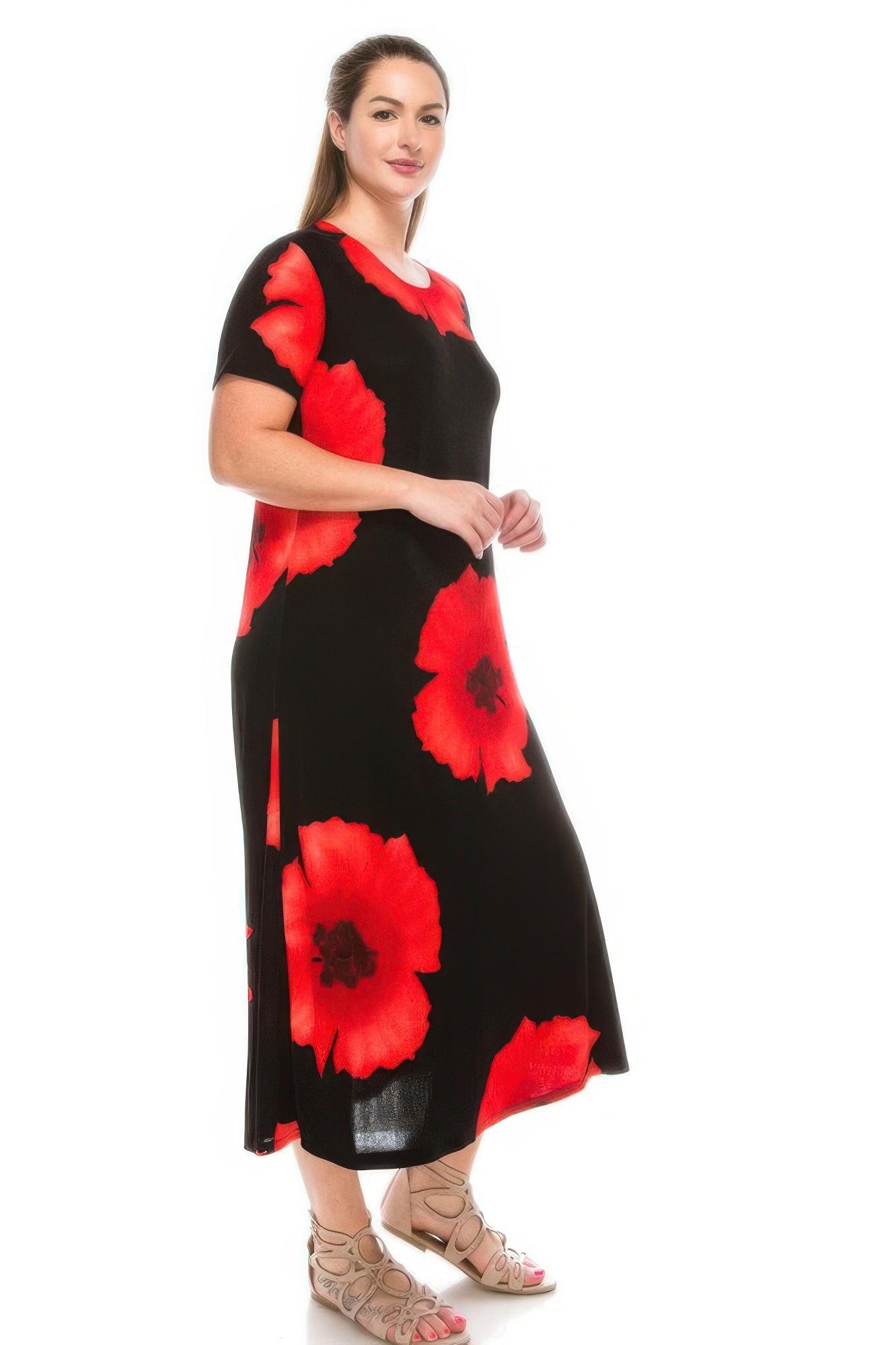 Plus Size Bns Print Long Dress - Rochelle's House LLC