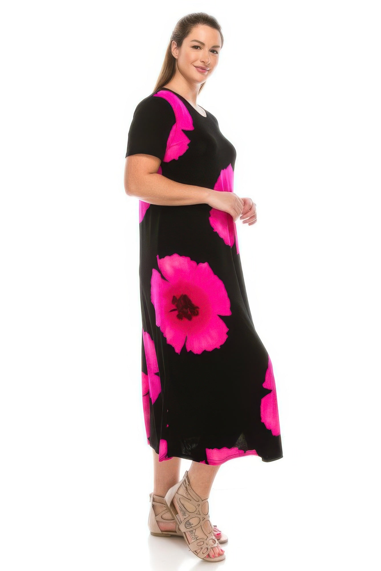 Plus Size Bns Print Long Dress - Rochelle's House LLC