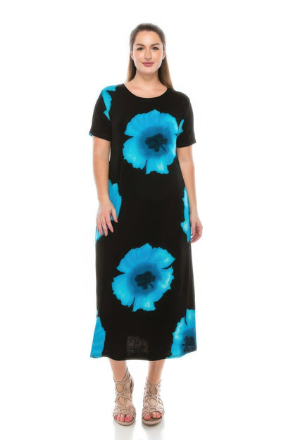 Plus Size Bns Print Long Dress - Rochelle's House LLC