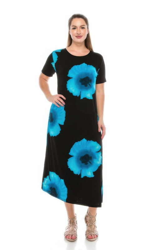Plus Size Bns Print Long Dress - Rochelle's House LLC
