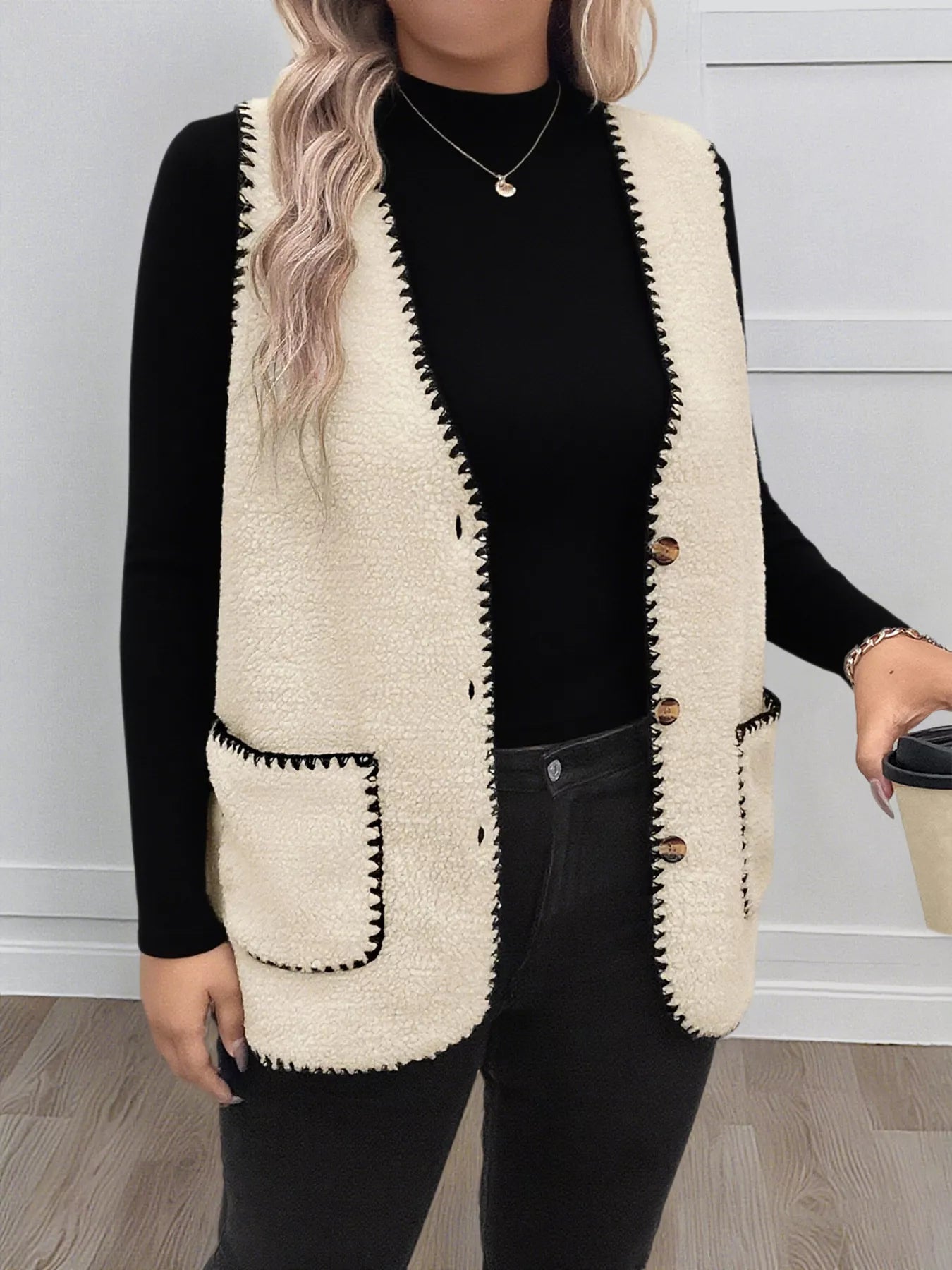 Back view of product with easy, flowy drape