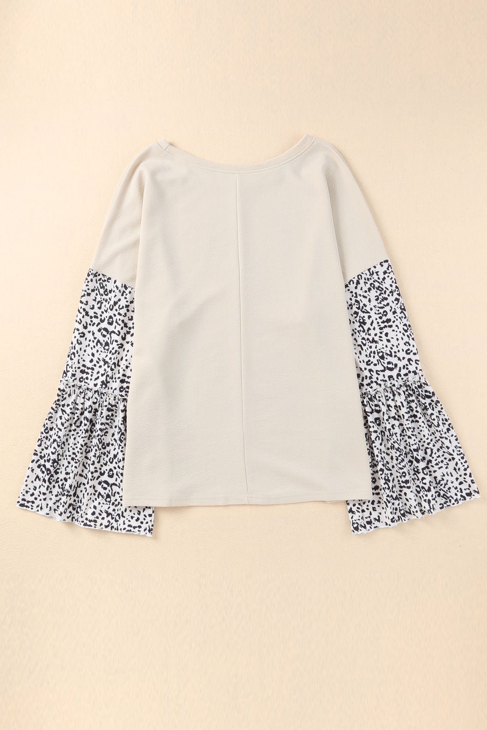 Plus Size Leopard Round Neck Long Sleeve Top - Rochelle's House LLC