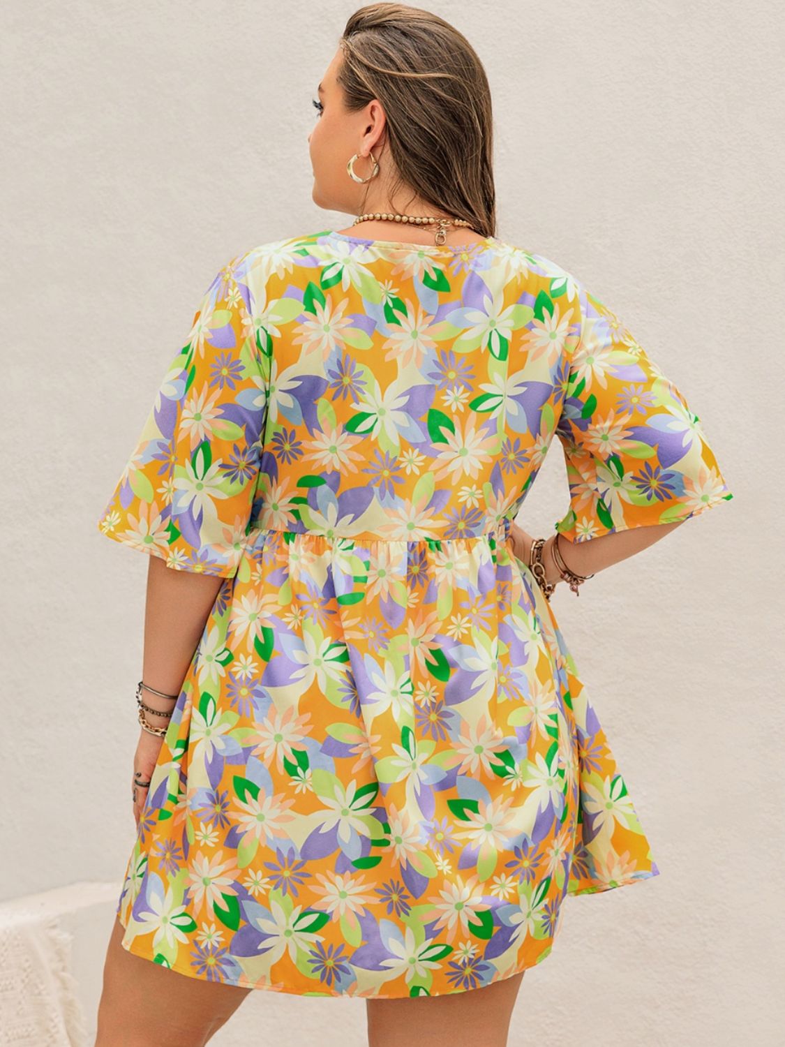 Back view of product with easy, flowy drape