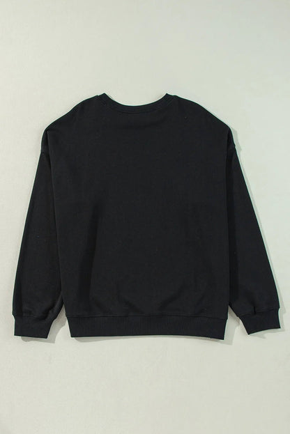 Plus Size Round Neck Long Sleeve Sweatshirt - Rochelle's House LLC