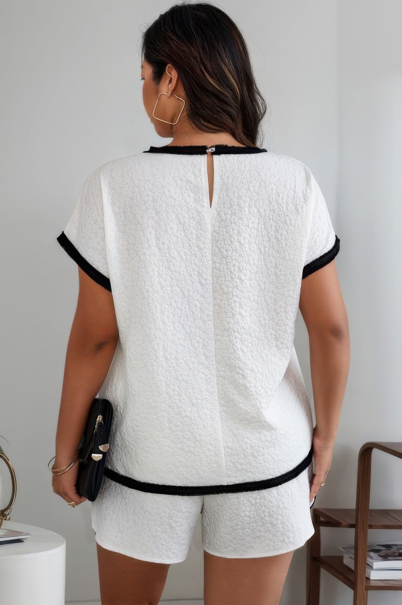 Lifestyle image of product styled for a chic daytime look