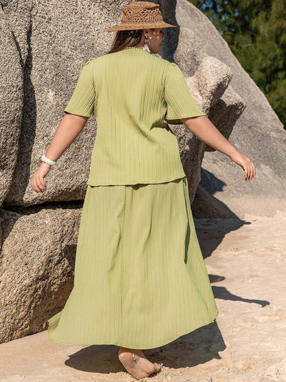 Back view of product with easy, flowy drape