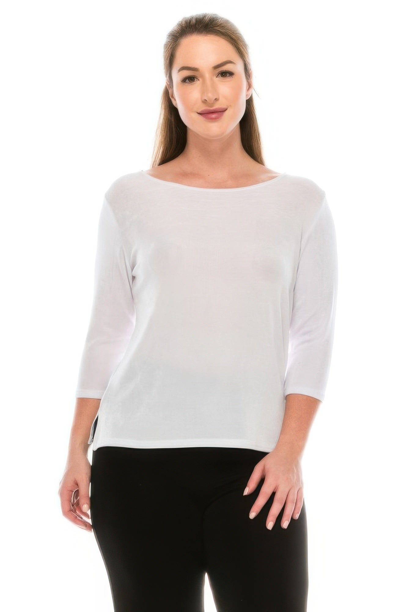 Quarter Sleeve Solid Acetate Top - Rochelle's House LLC