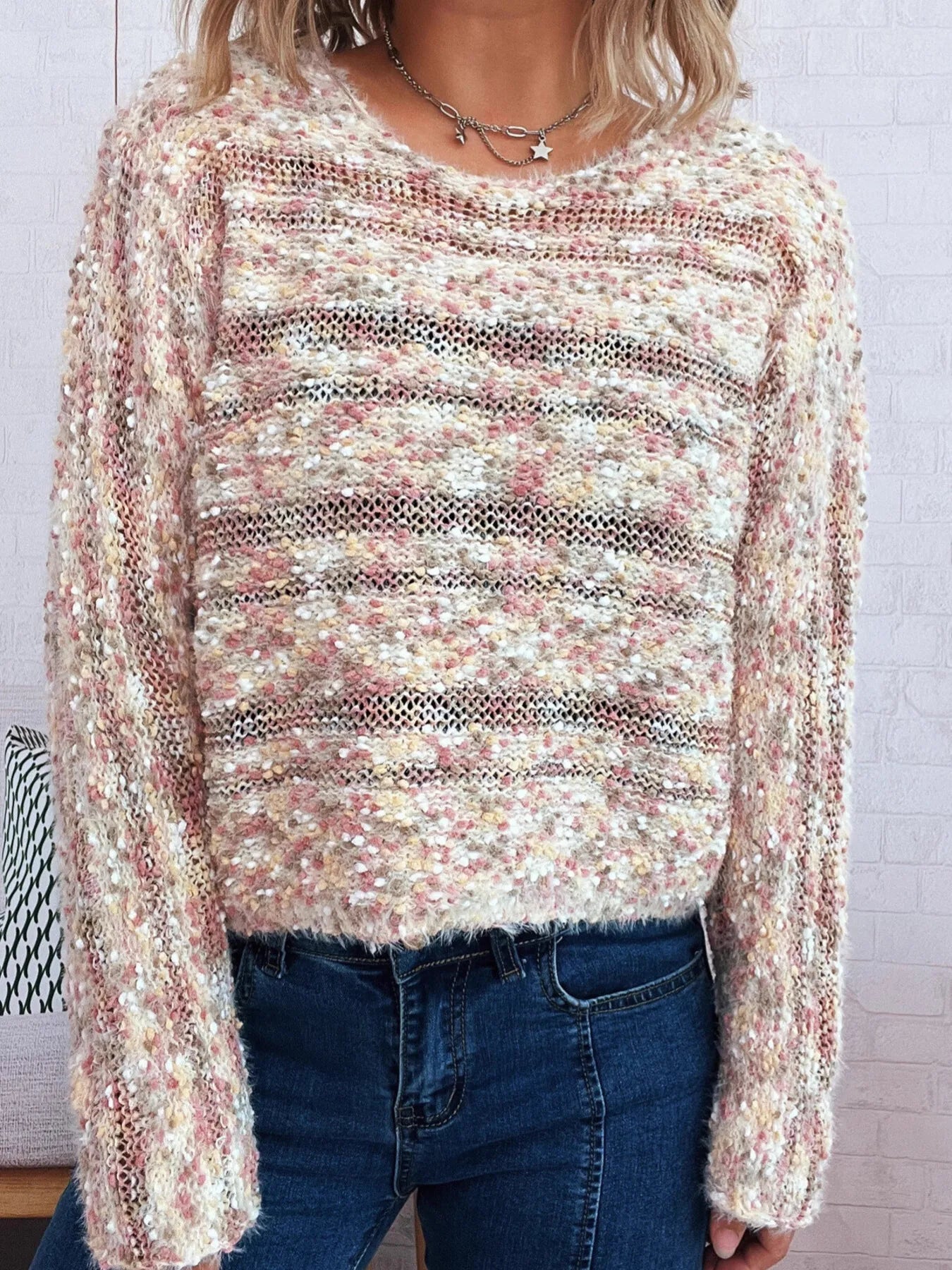 Back view of product with easy, flowy drape