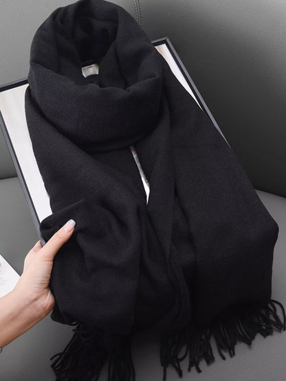 Solid Color Fringe Scarf - Rochelle's House LLC