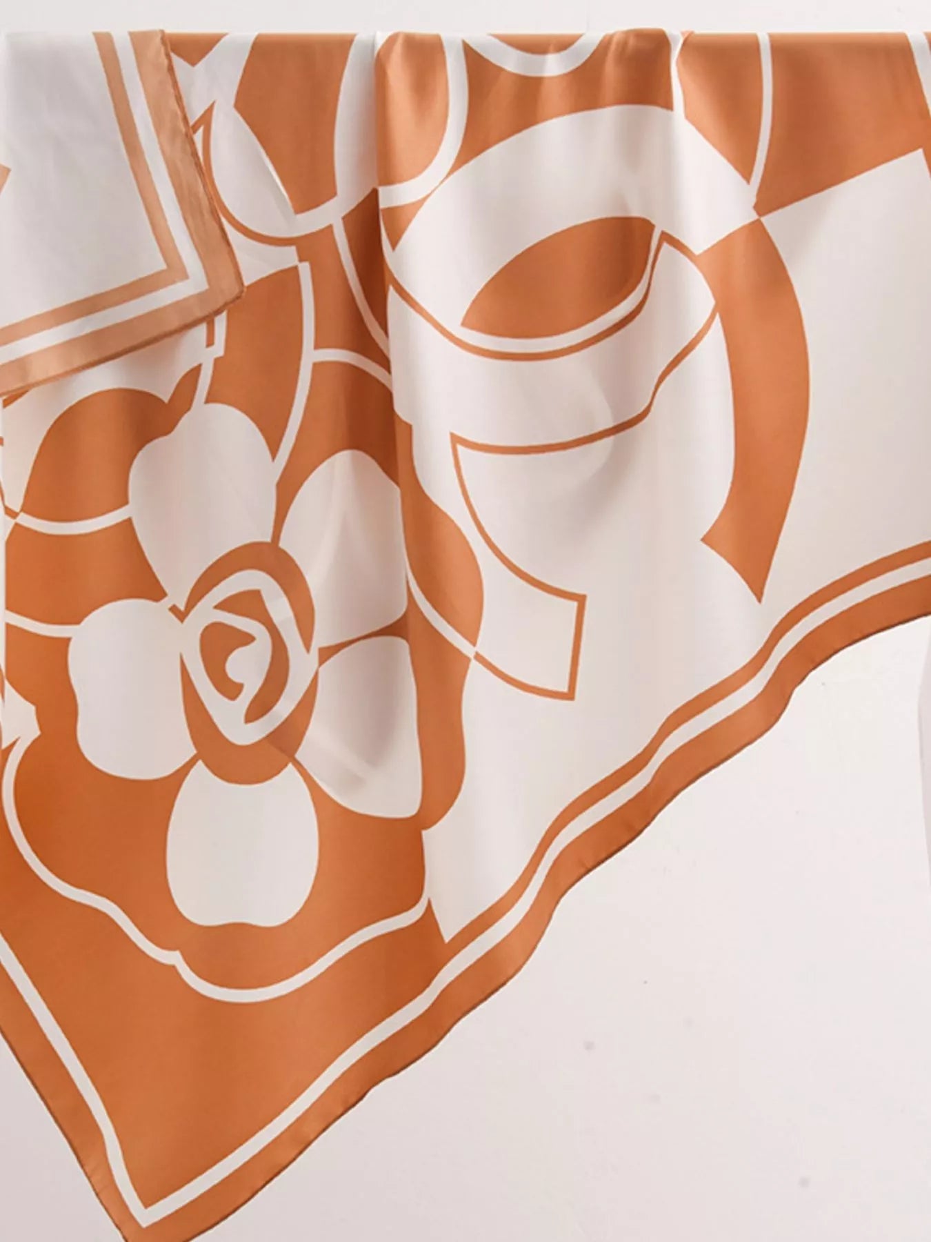 Square Flower Silk Scarf - Rochelle's House LLC