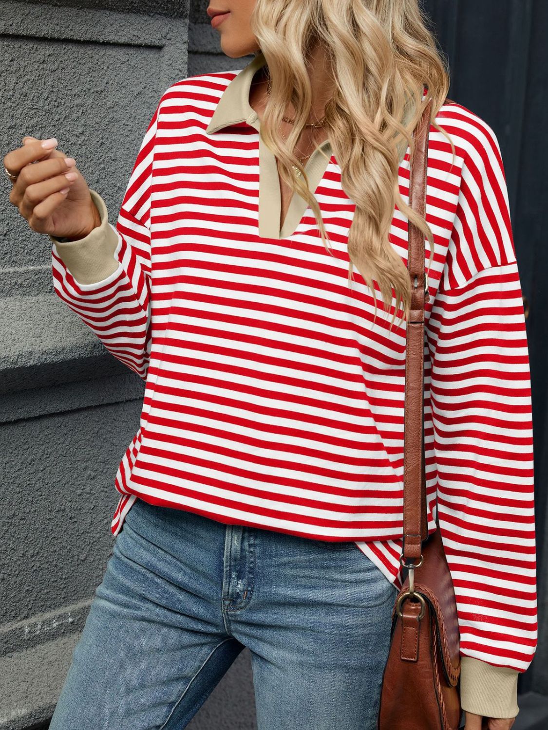 Back view of product with easy, flowy drape