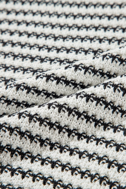 Striped Round Neck Sweater Vest - Rochelle's House LLC