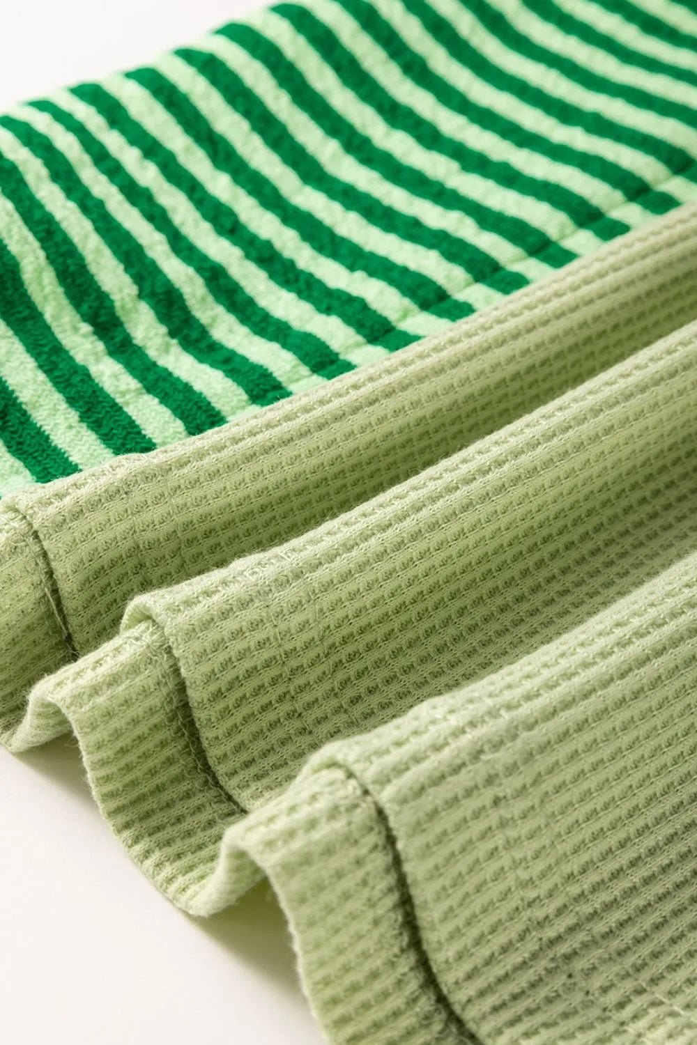 Striped Textured Half Sleeve T-Shirt - Rochelle's House LLC