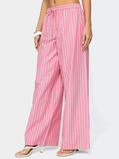 Striped Wide Leg Pants - Rochelle's House LLC