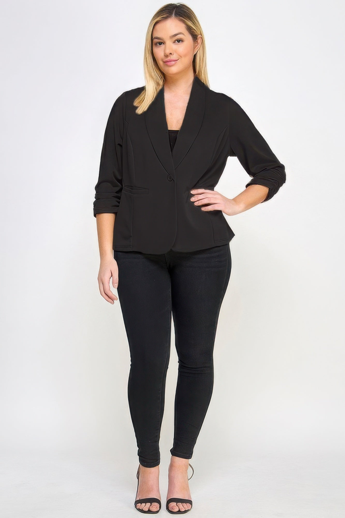 Techno Scuba Blazer W/pockets - Rochelle's House LLC