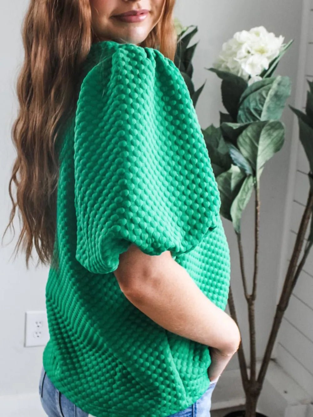 Side view of product highlighting flattering shape and movement