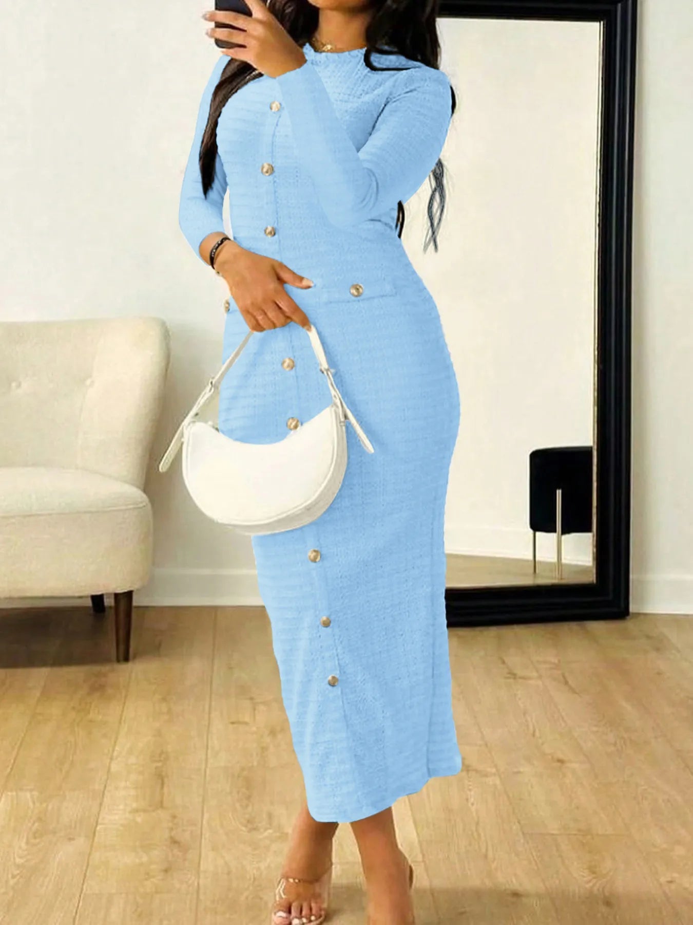 Lifestyle image of product styled for a chic daytime look