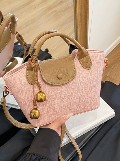 Top Handle Leather Crossbody Bag - Rochelle's House LLC