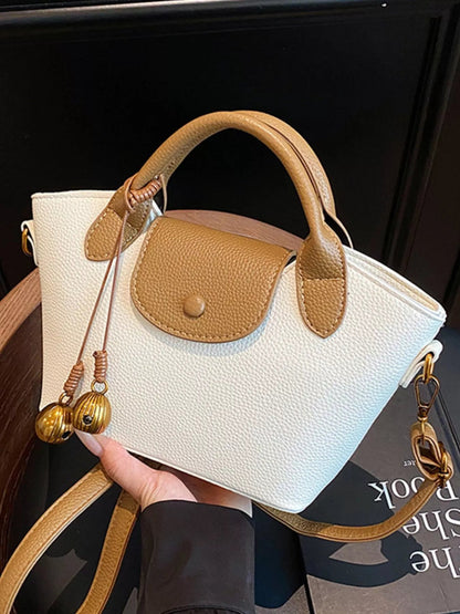 Top Handle Leather Crossbody Bag - Rochelle's House LLC