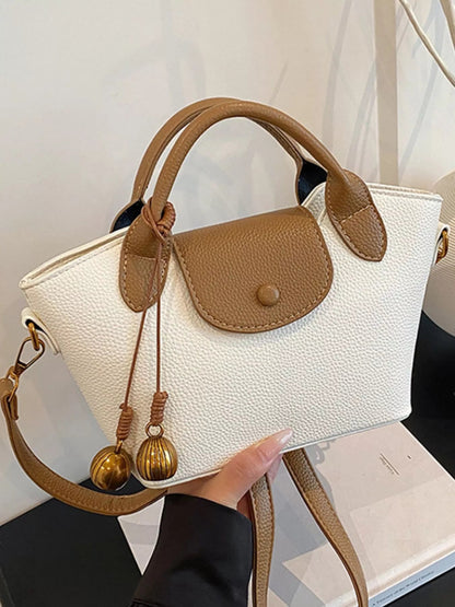 Top Handle Leather Crossbody Bag - Rochelle's House LLC