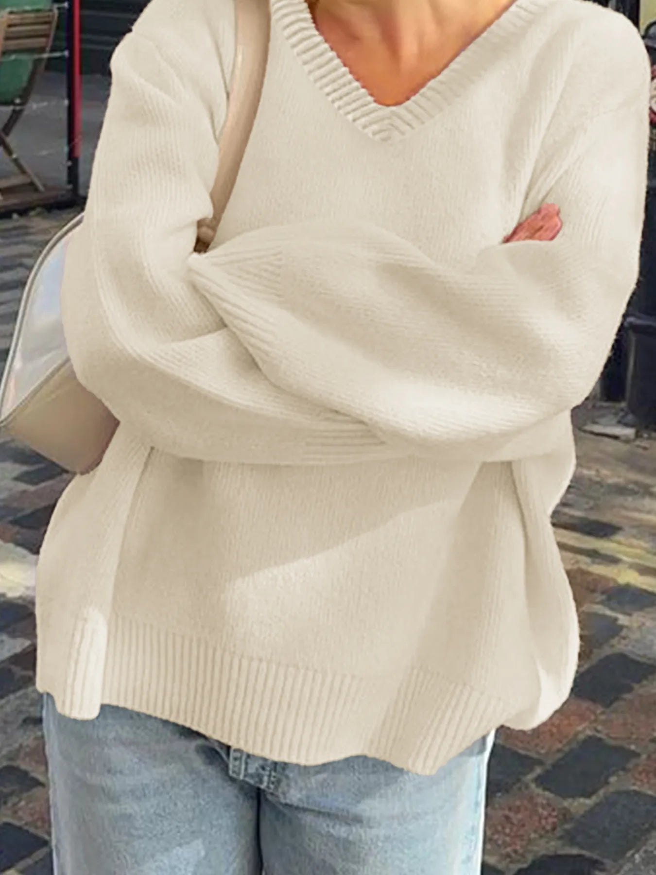 Lifestyle image of product styled for a chic daytime look