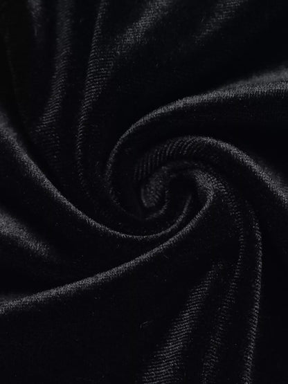 Velvet Sweetheart Neck Sheer Sleeve Midi Dress - Rochelle's House LLC