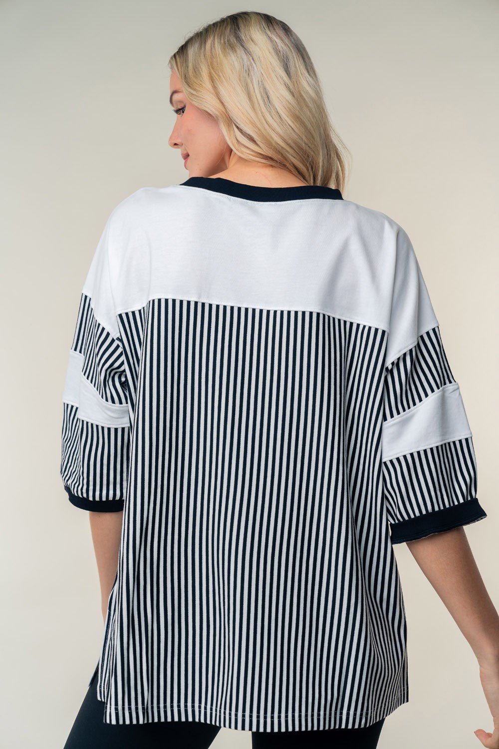Back view of product with easy, flowy drape