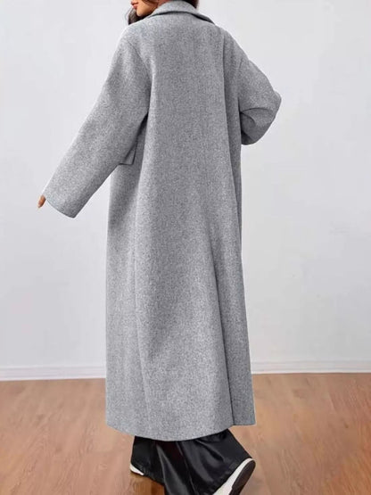 Wool - Blend Longline Overcoat - Rochelle's House LLC