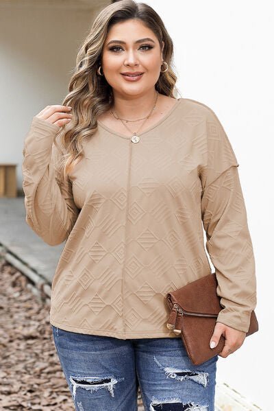 Exposed Seam Dropped Shoulder T-Shirt - Rochelle's House LLC