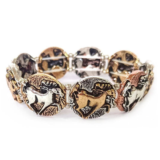 Horse Coin Metal Bracelet - Rochelle's House LLC