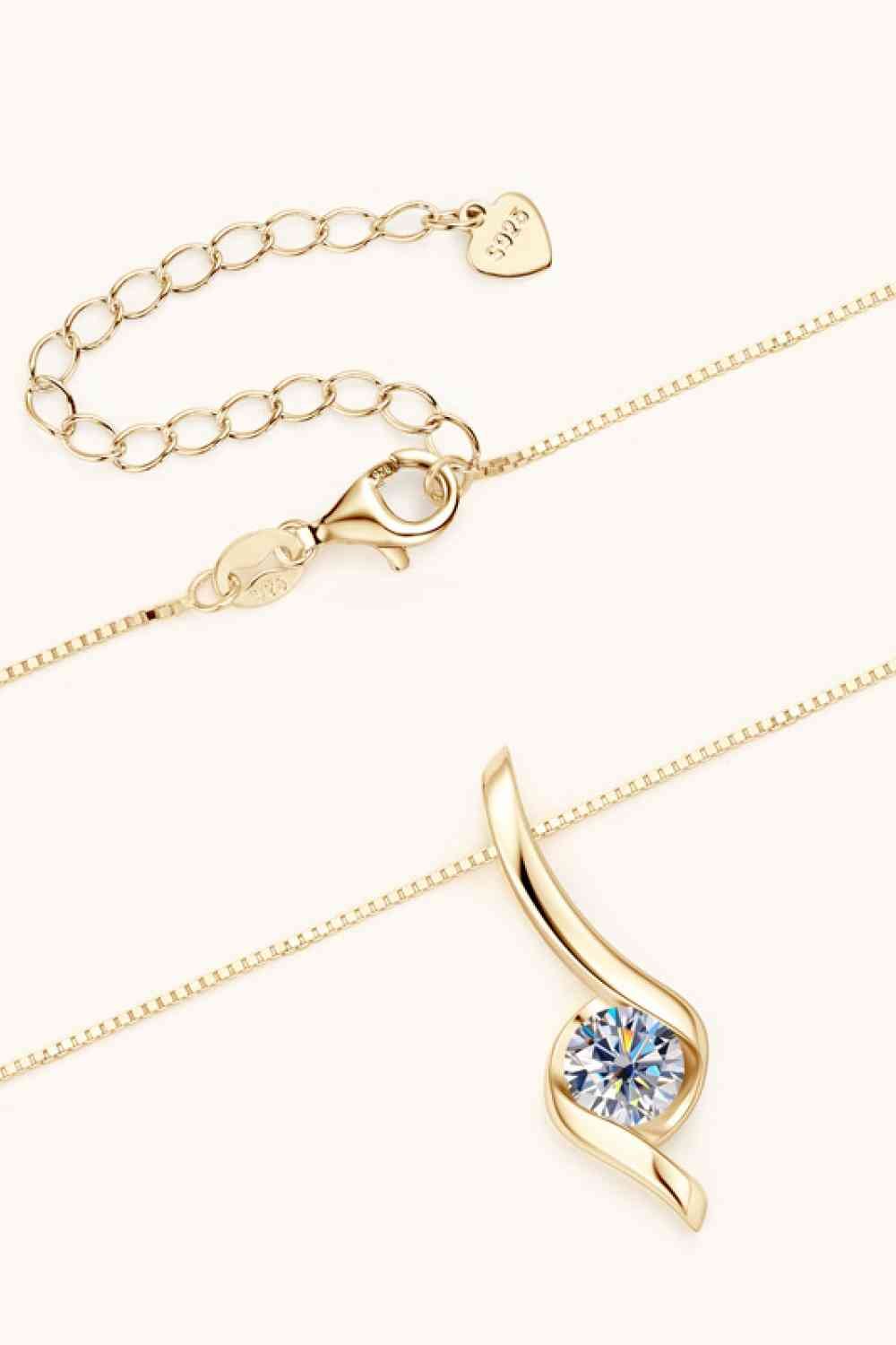 Moissanite 925 Tear Drop S S Necklace - Rochelle's House LLC