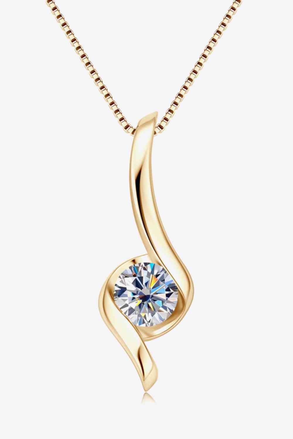 Moissanite 925 Tear Drop S S Necklace - Rochelle's House LLC