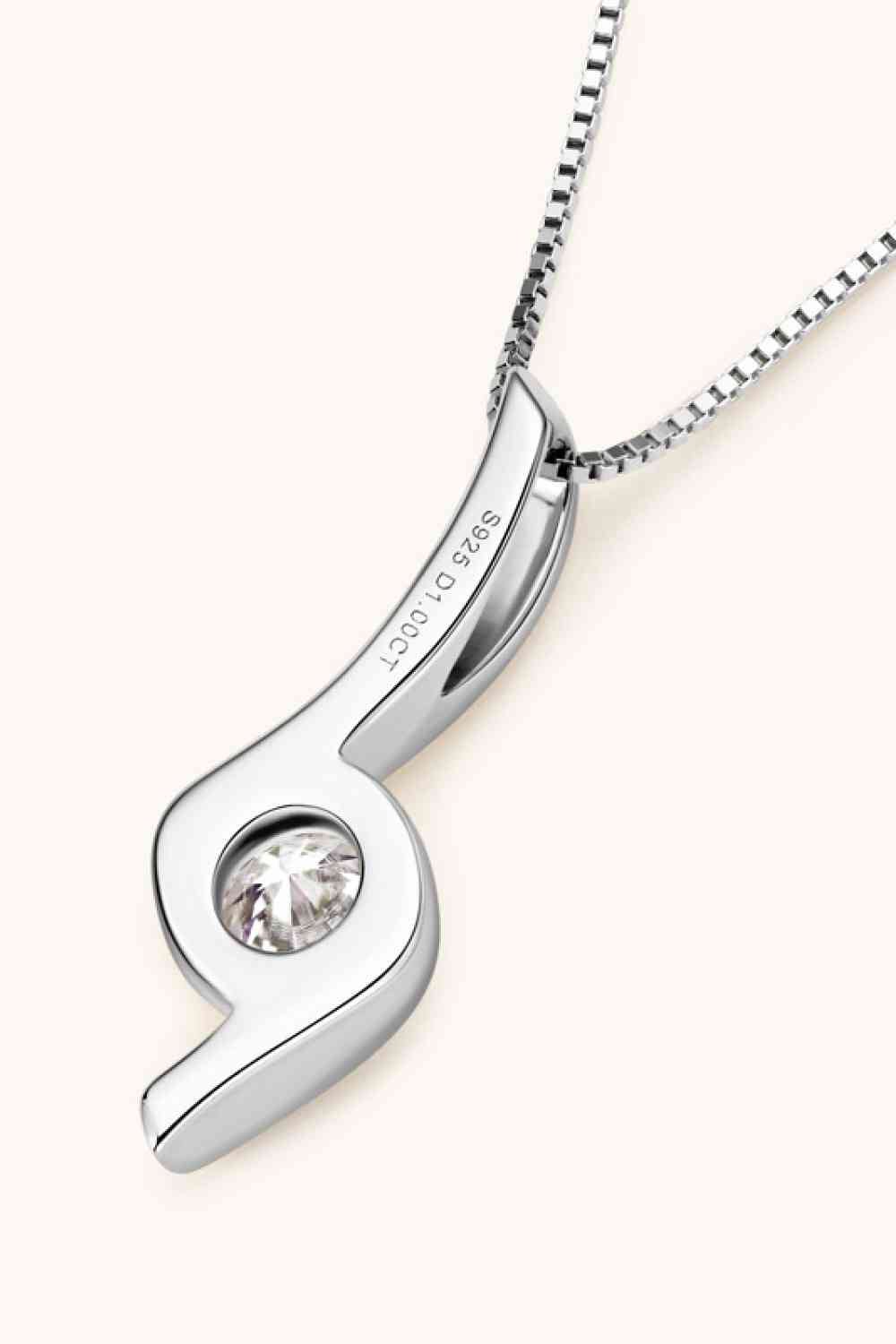 Moissanite 925 Tear Drop S S Necklace - Rochelle's House LLC