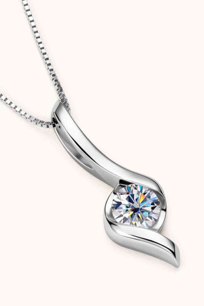 Moissanite 925 Tear Drop S S Necklace - Rochelle's House LLC