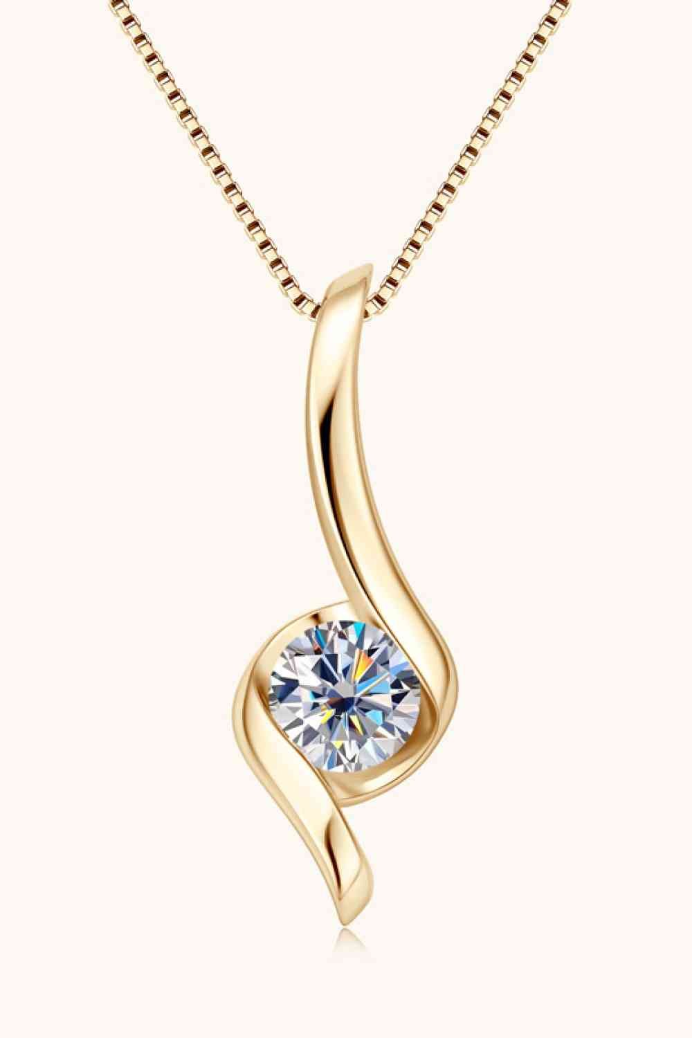 Moissanite 925 Tear Drop S S Necklace - Rochelle's House LLC