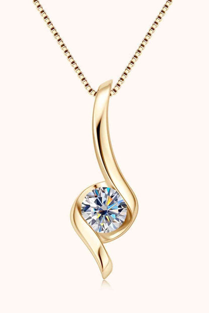 Moissanite 925 Tear Drop S S Necklace - Rochelle's House LLC